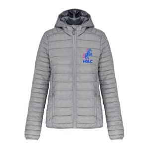 DOUDOUNE AVEC MANCHES ET CAPUCHE (femme) - HARAS DE LA CASSAUDRY - Gris chiné - K6111