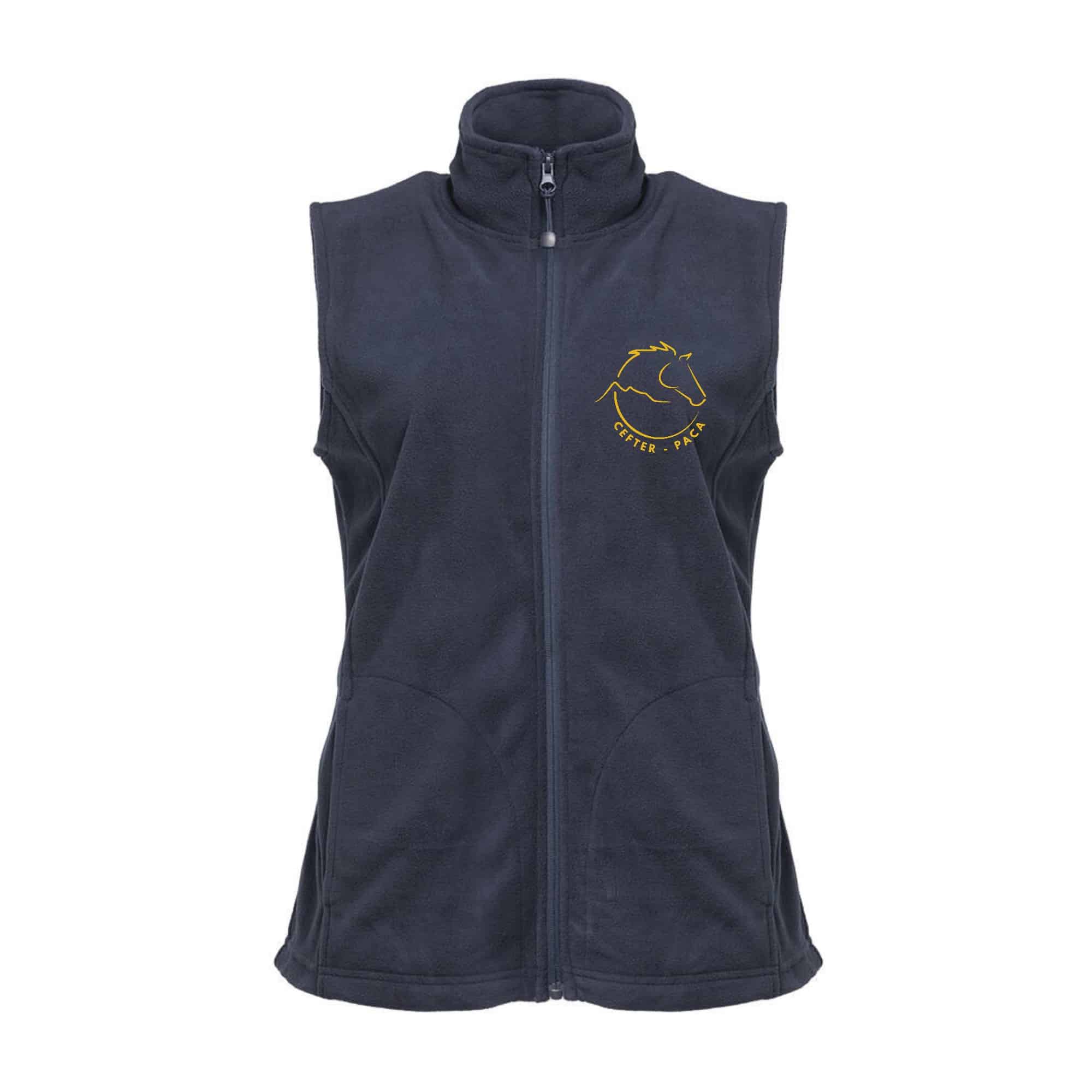 Veste micropolaire zippée sans manches (femme) – CEFTER-PACA - Navy - K906