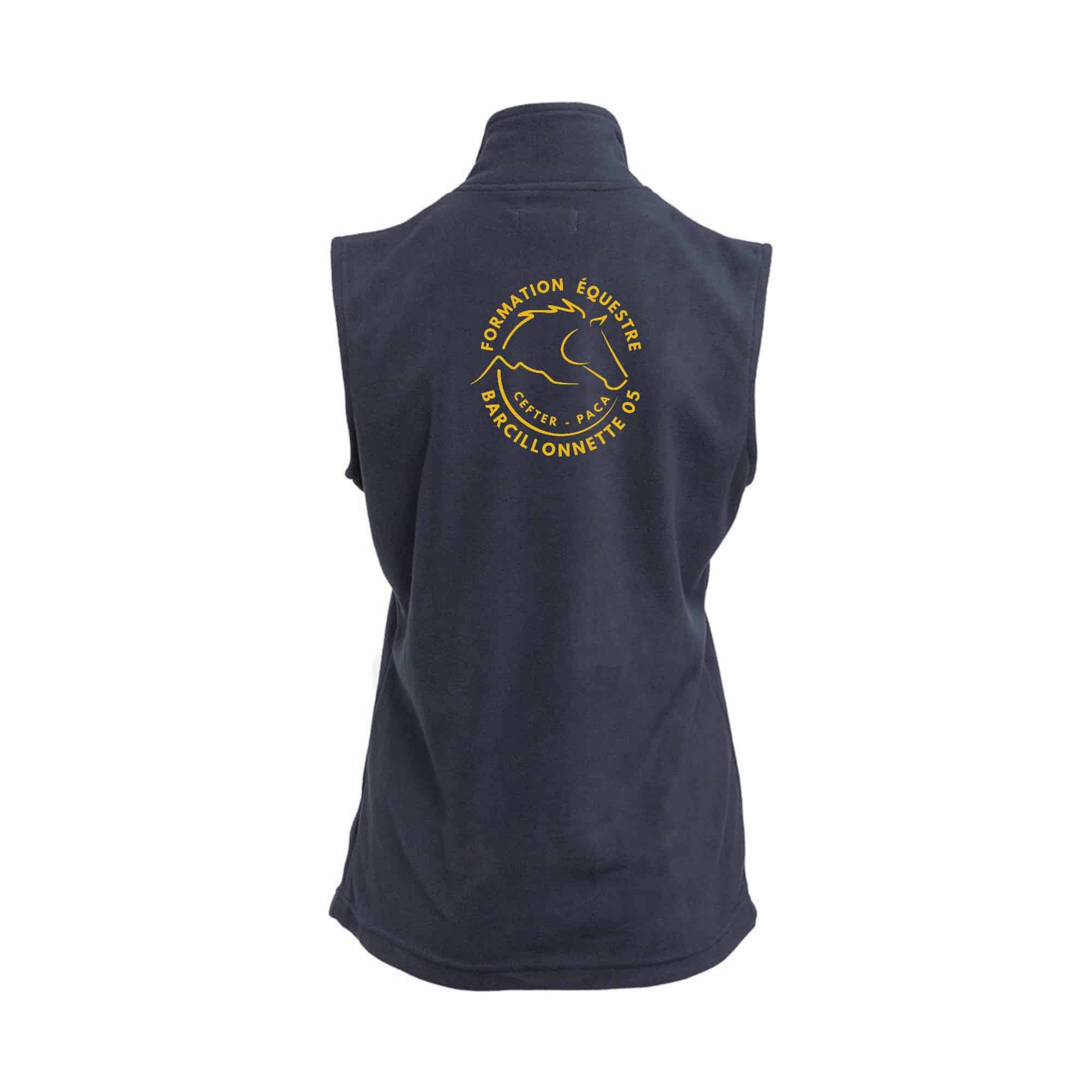 Veste micropolaire zippée sans manches (femme) – CEFTER-PACA - Navy - K906 – Image 3