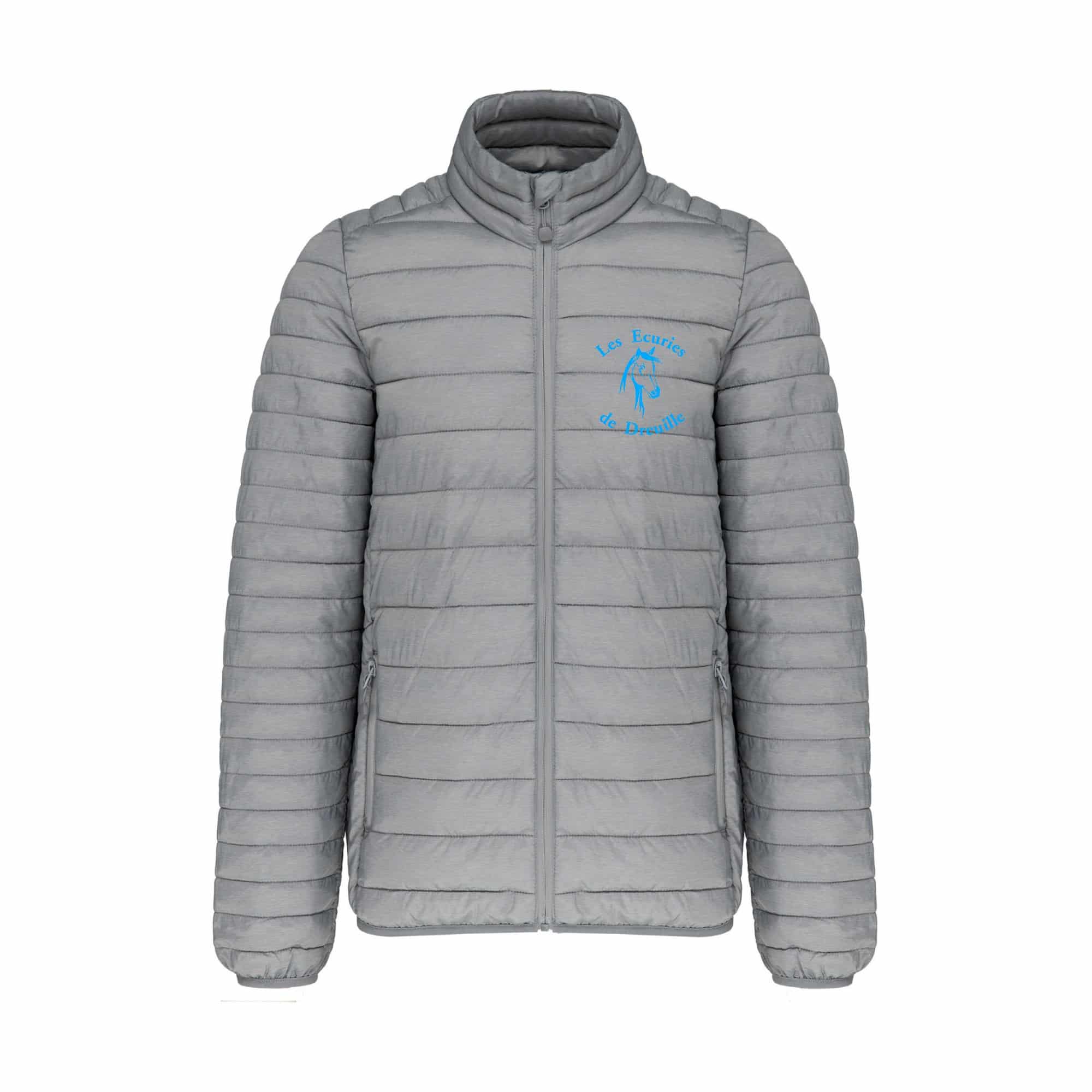 DOUDOUNE AVEC MANCHES (homme) - Les écuries de Dreuille - Gris chiné - K6120