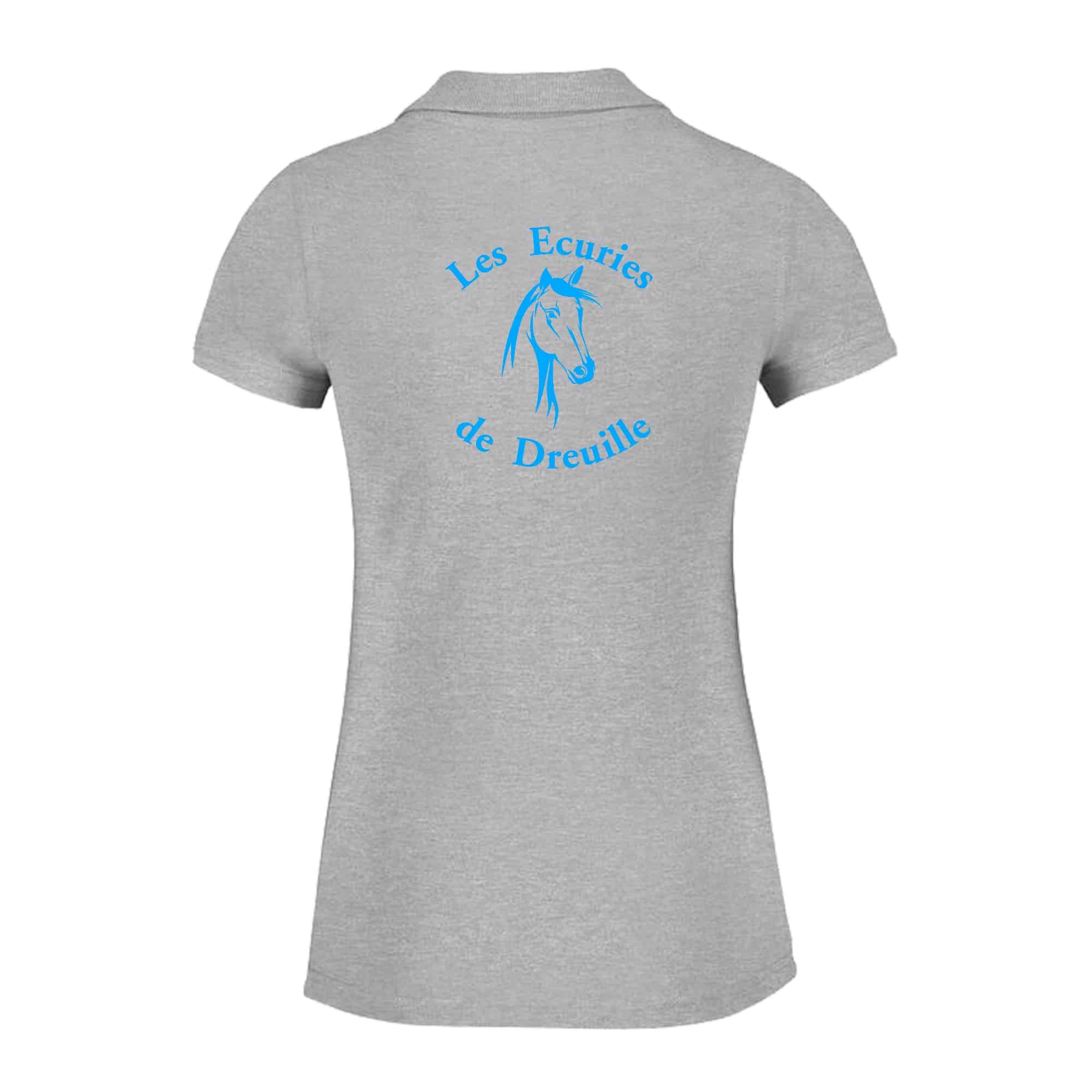 POLO (femme) - Les écuries de Dreuille - Gris chiné - BCI1F – Image 3
