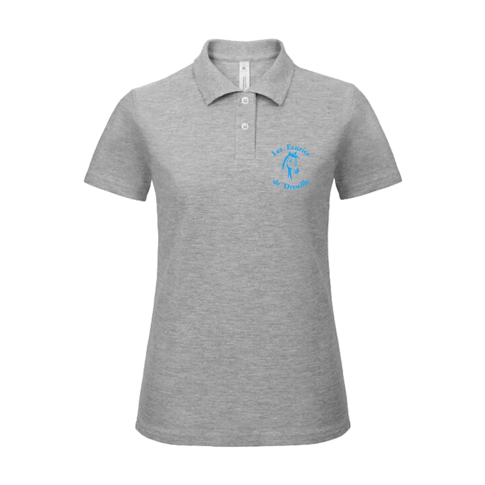 POLO (femme) - Les écuries de Dreuille - Gris chiné - BCI1F