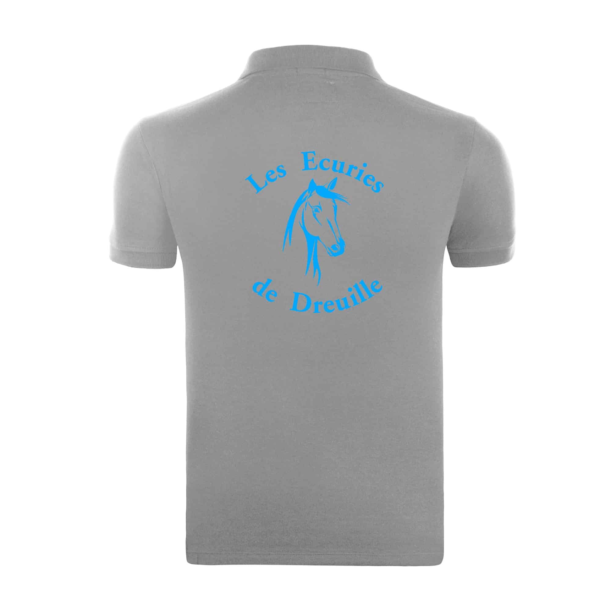 POLO (homme) - Les écuries de Dreuille - Gris chiné - BCID1 – Image 3