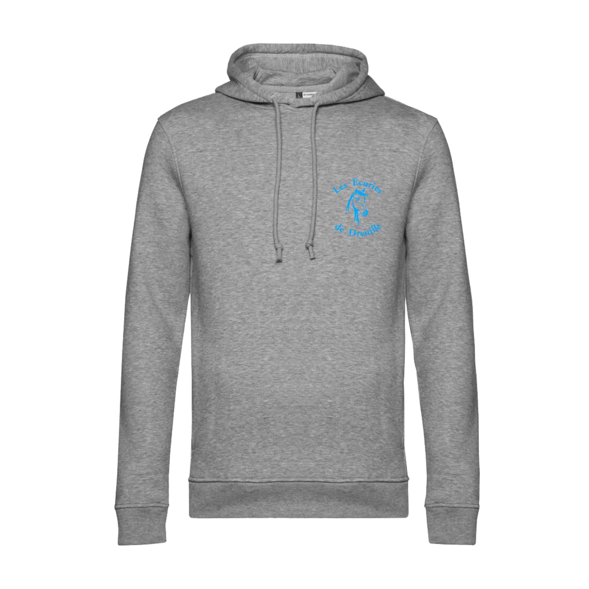 SWEAT A CAPUCHE (homme) - Les écuries de Dreuille - Gris chiné - BCU33B