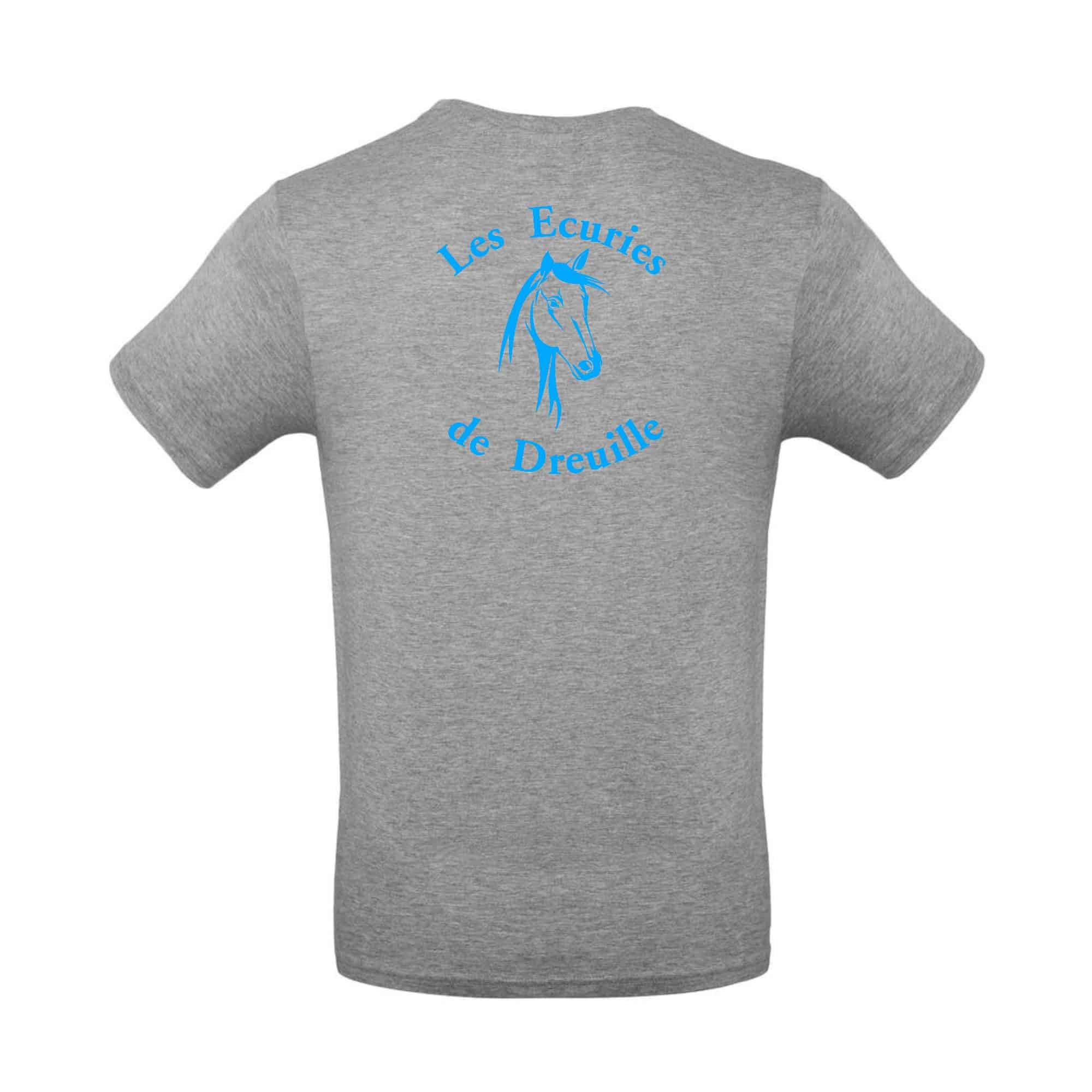 T-SHIRT (homme) - Les écuries de Dreuille - Gris chiné - BC03T – Image 3