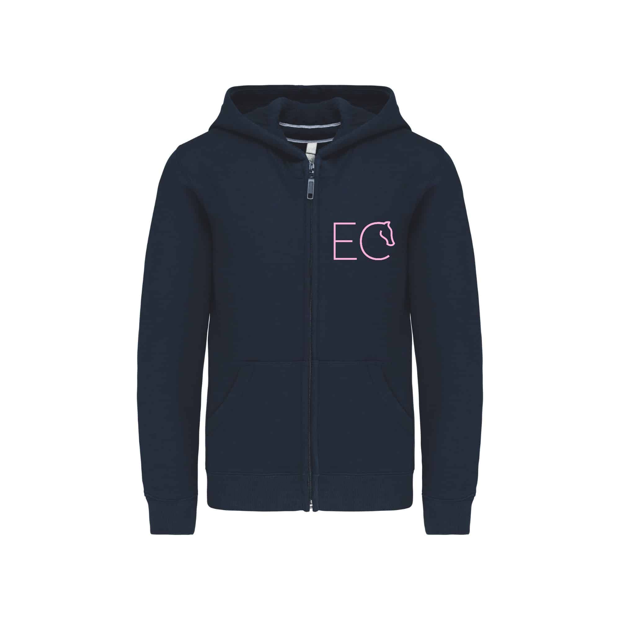 SWEAT ZIPPÉ (enfant) - Ecurie Eloise Chapel - Navy - K455