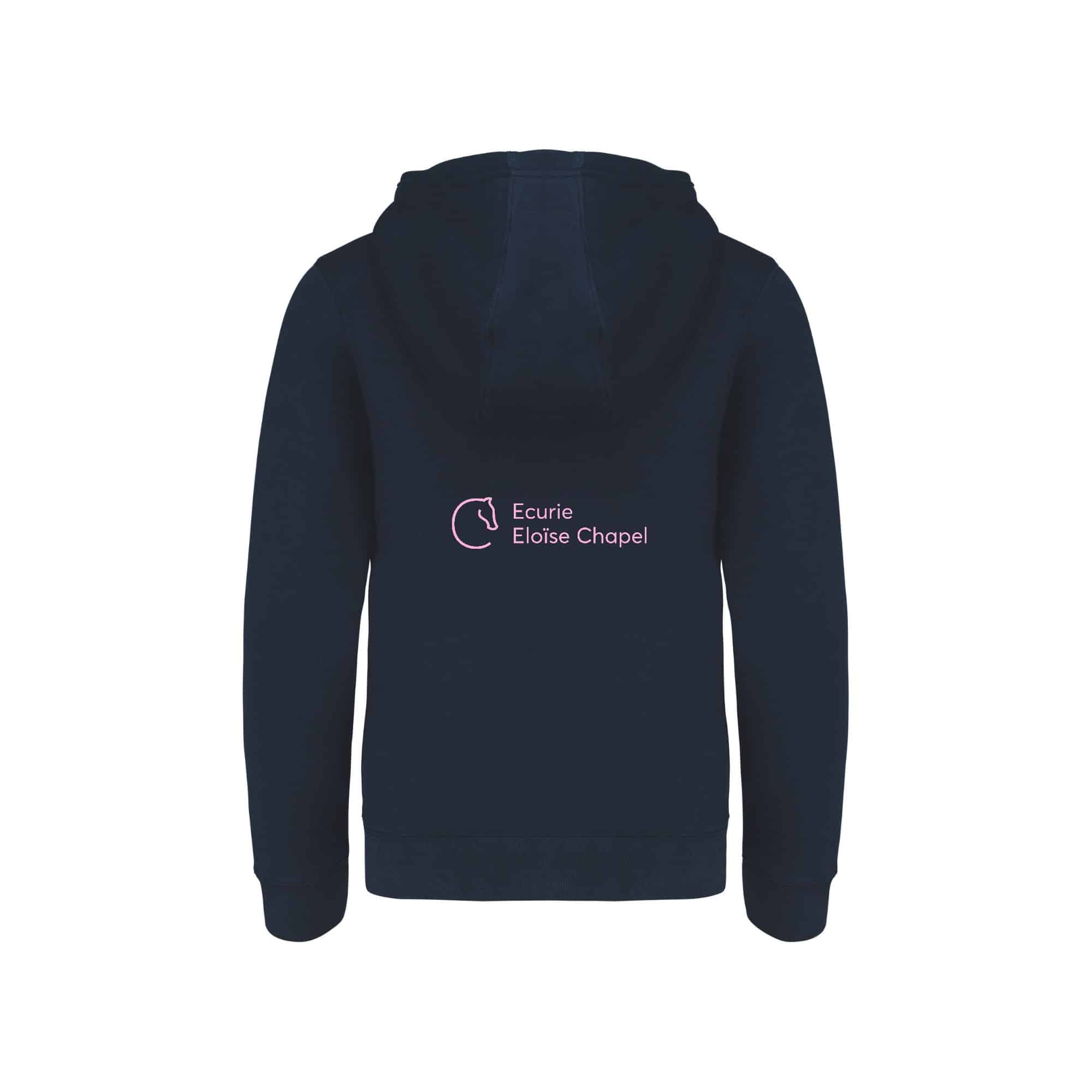 SWEAT ZIPPÉ (enfant) - Ecurie Eloise Chapel - Navy - K455 – Image 3