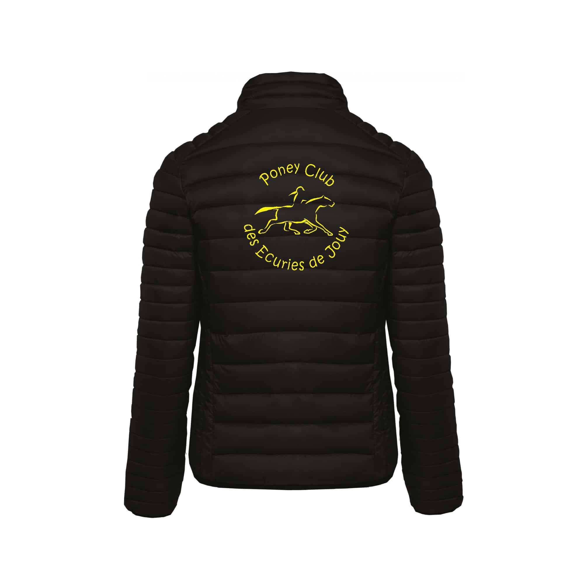 DOUDOUNE AVEC MANCHES (femme) - Poney club des écuries de Jouy - Noir - K6121 – Image 5