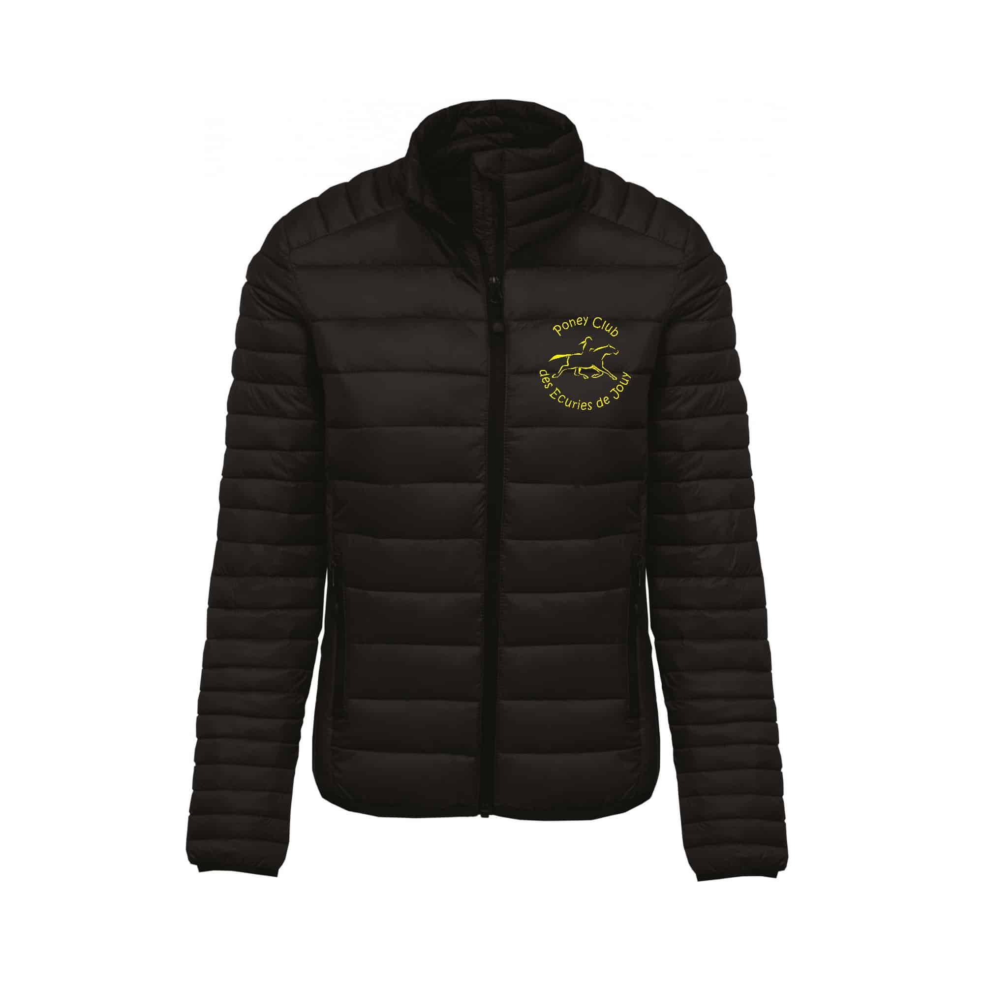 DOUDOUNE AVEC MANCHES (femme) - Poney club des écuries de Jouy - Noir - K6121 – Image 4