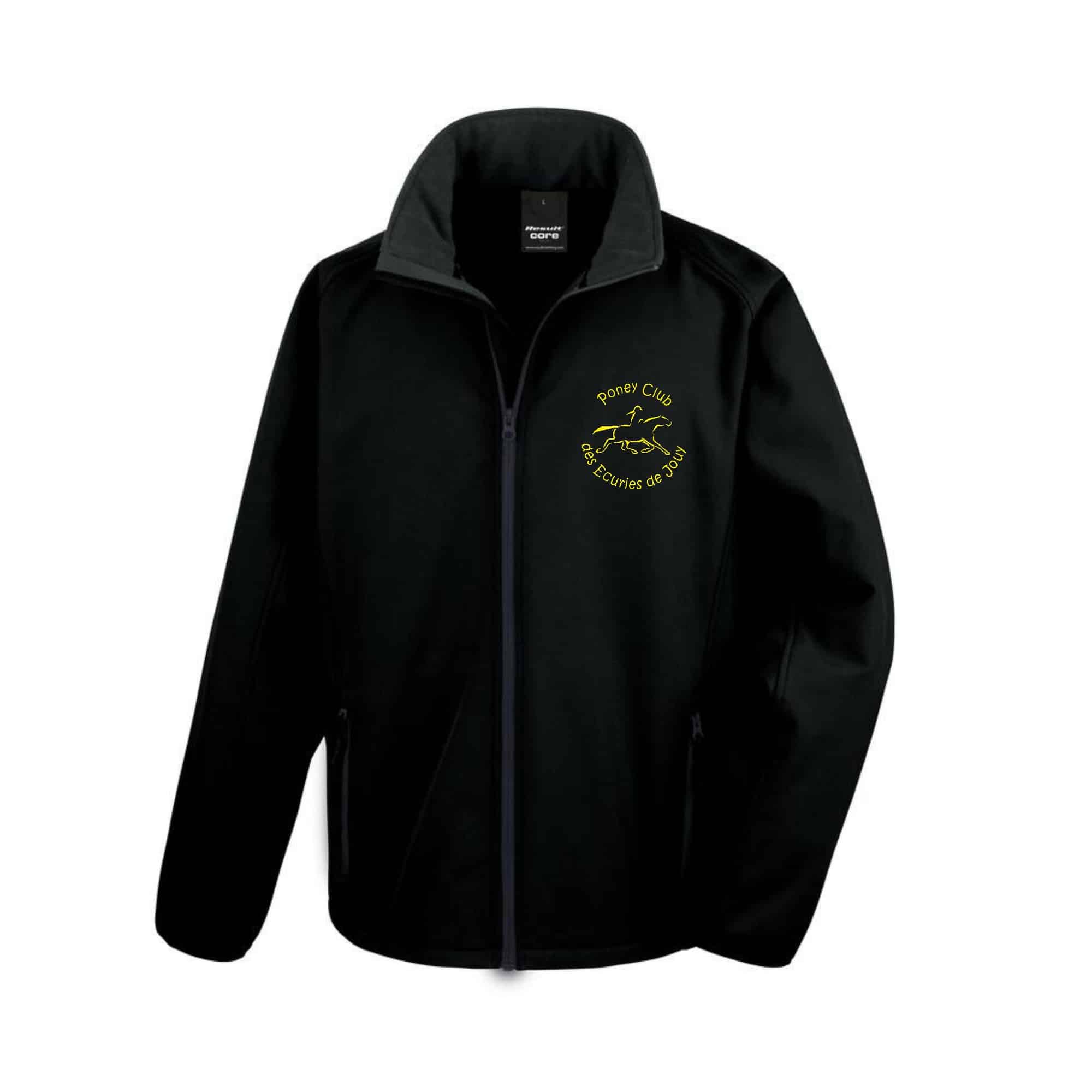 SOFTSHELL ECO (homme) – Poney club des écuries de Jouy - Noir - RS231 – Image 4