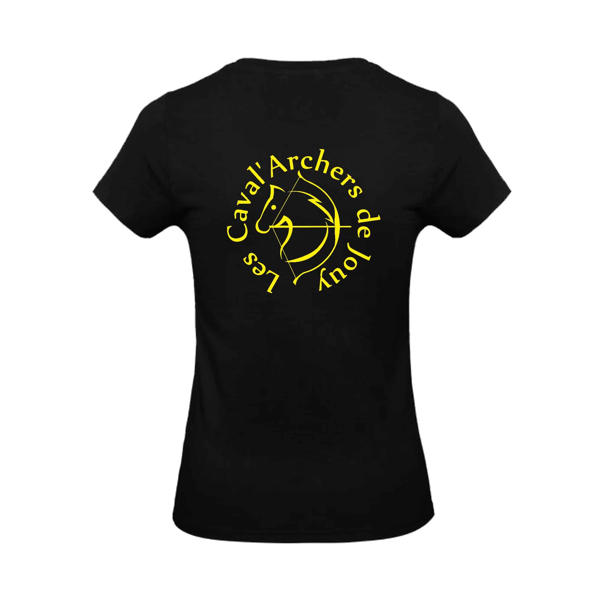 T-SHIRT (femme) - Poney club des écuries de Jouy - Noir - BC04T – Image 3