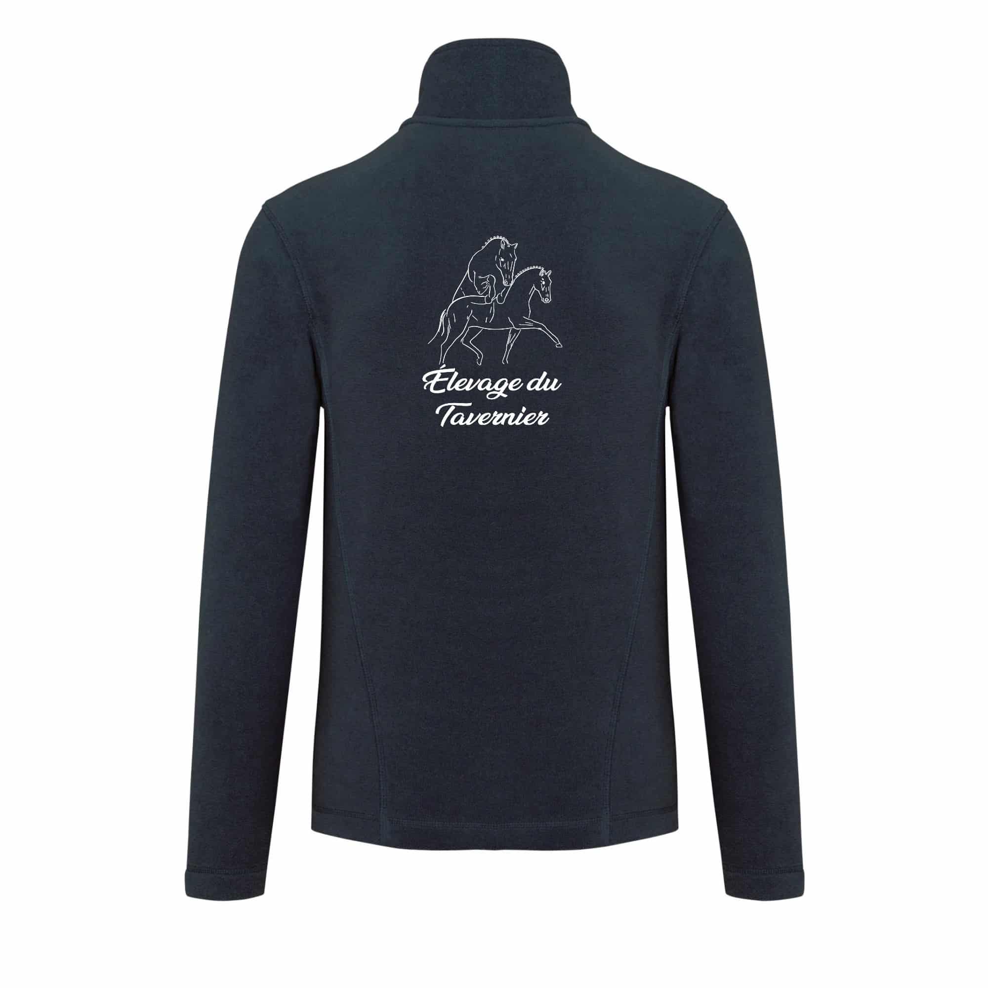 Veste micropolaire zippée (enfant) – ELEVAGE DU TAVERNIER - Navy – K920 – Image 3