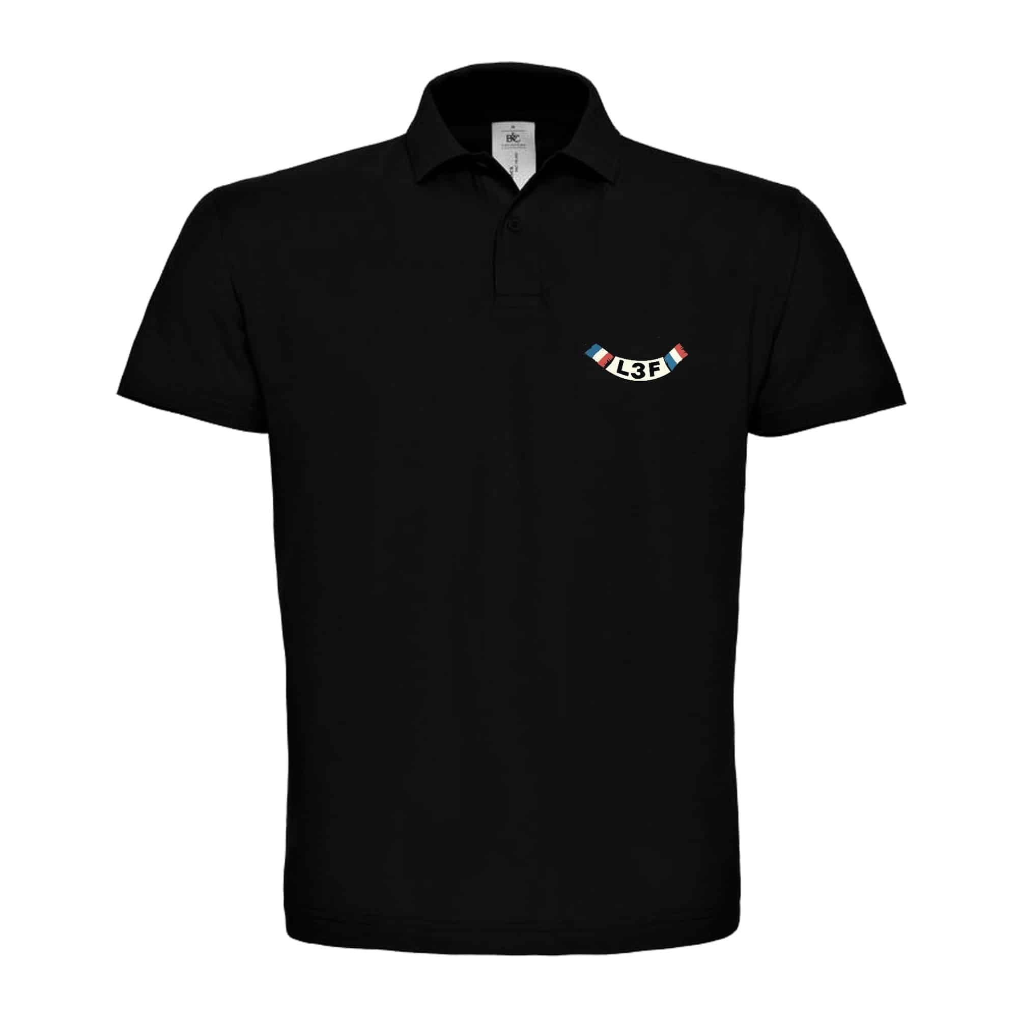 Polo premium (homme) - L3F - Noir - BCU426