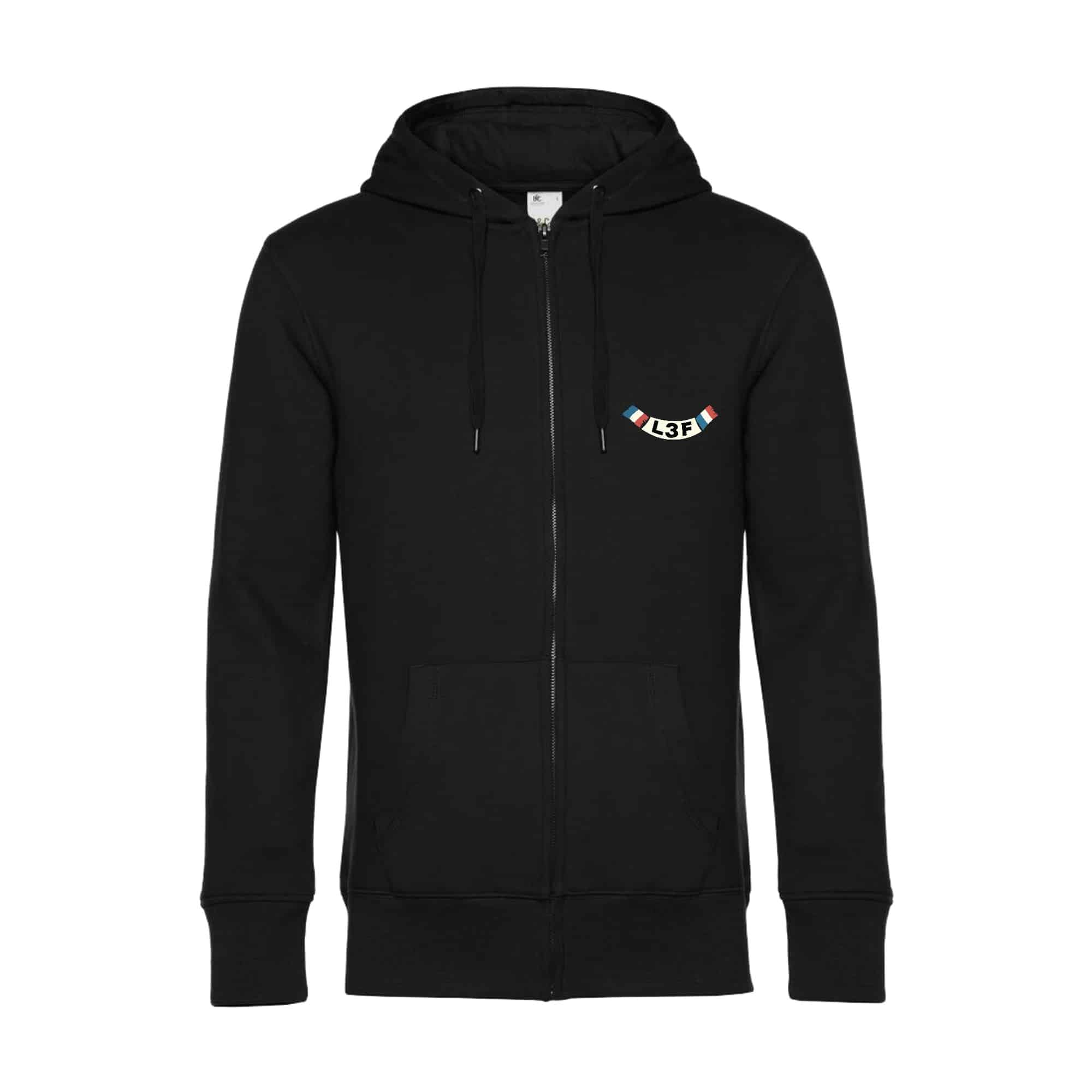 SWEAT ZIPPÉ (Homme) - L3F - Noir - BCU03K