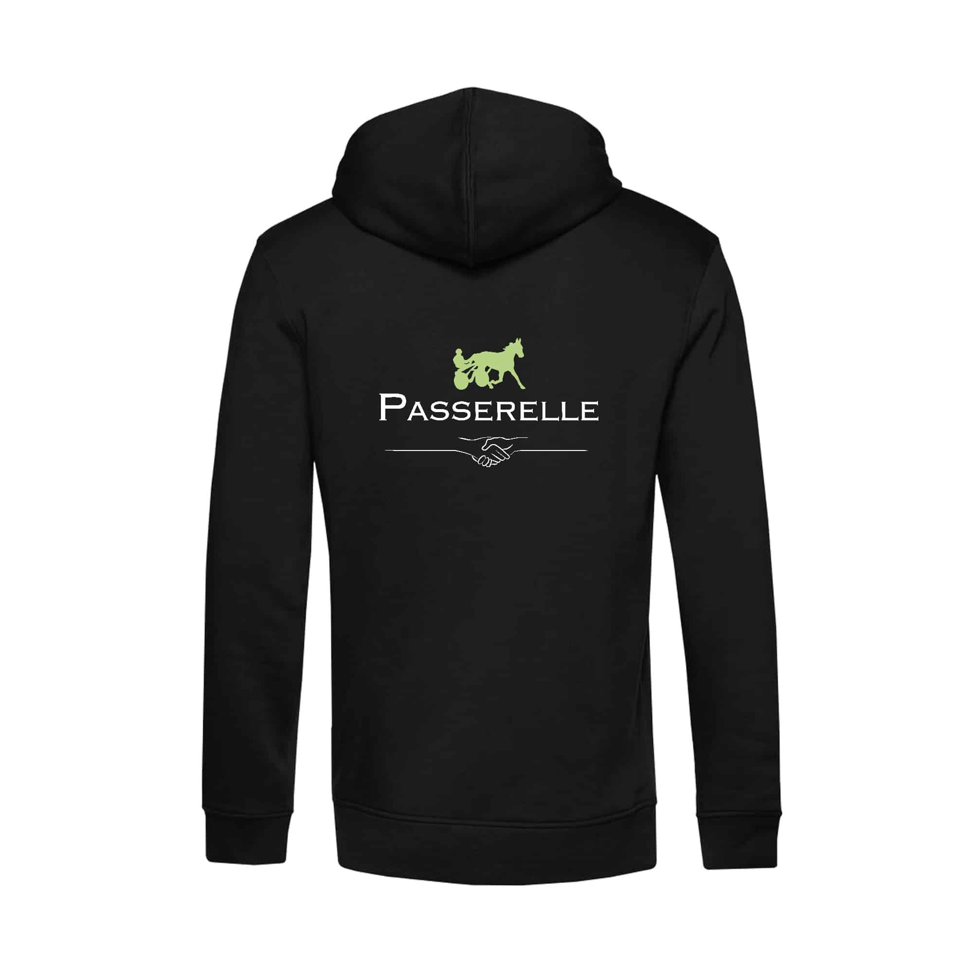 SWEAT A CAPUCHE (enfant) - Association Passerelle - Noir - K477 – Image 2