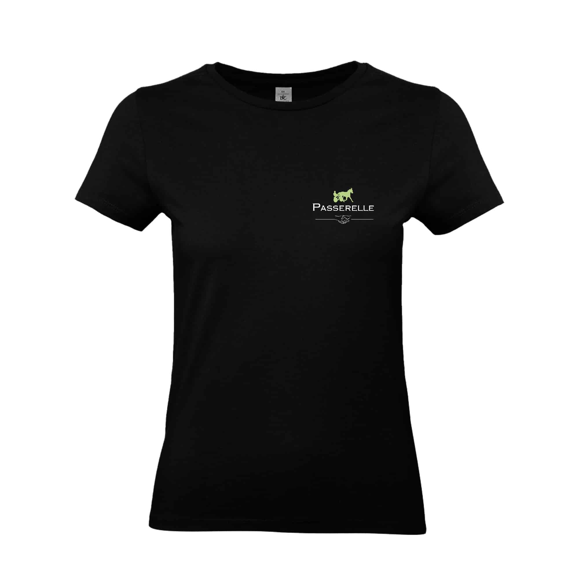 T-SHIRT (femme) - Association Passerelle - Noir - BC04T
