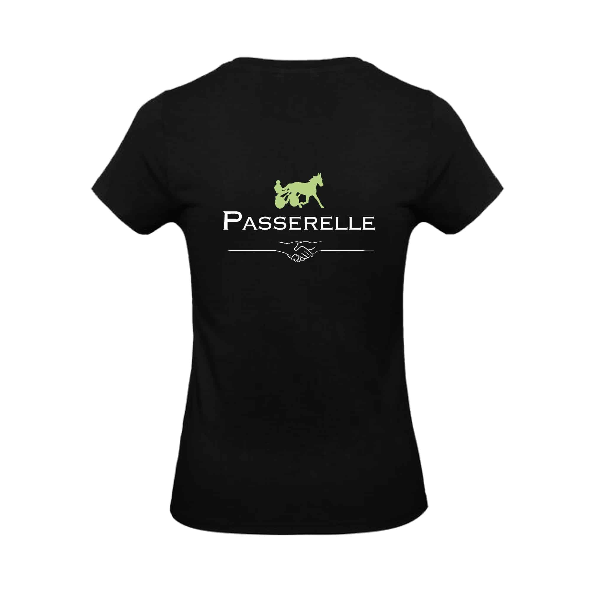 T-SHIRT (femme) - Association Passerelle - Noir - BC04T – Image 3