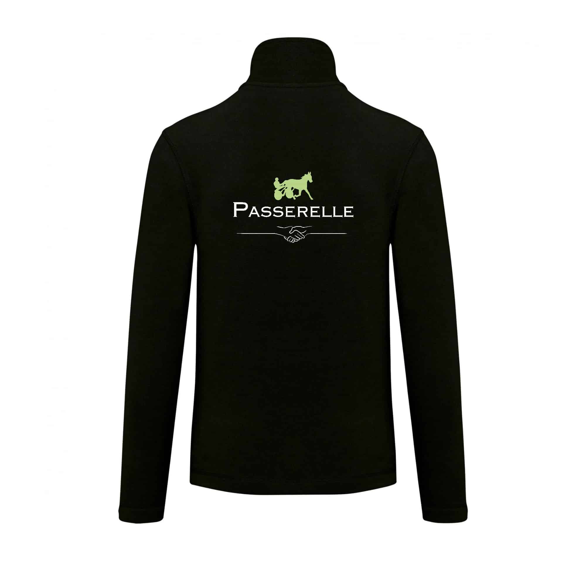 Veste micropolaire zippée (femme) – Association Passerelle - Noir – K907 – Image 3