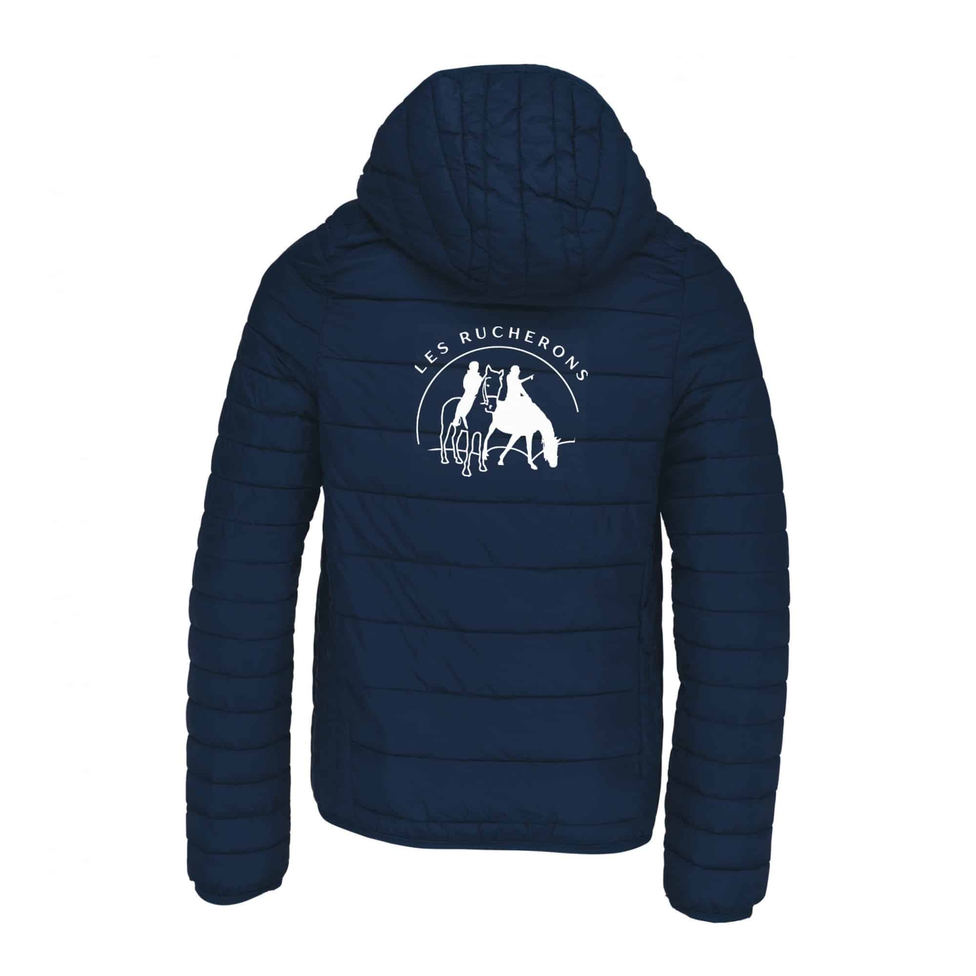 DOUDOUNE AVEC MANCHES ET CAPUCHE (enfant) - Les Rucherons - Navy - K6112 – Image 3