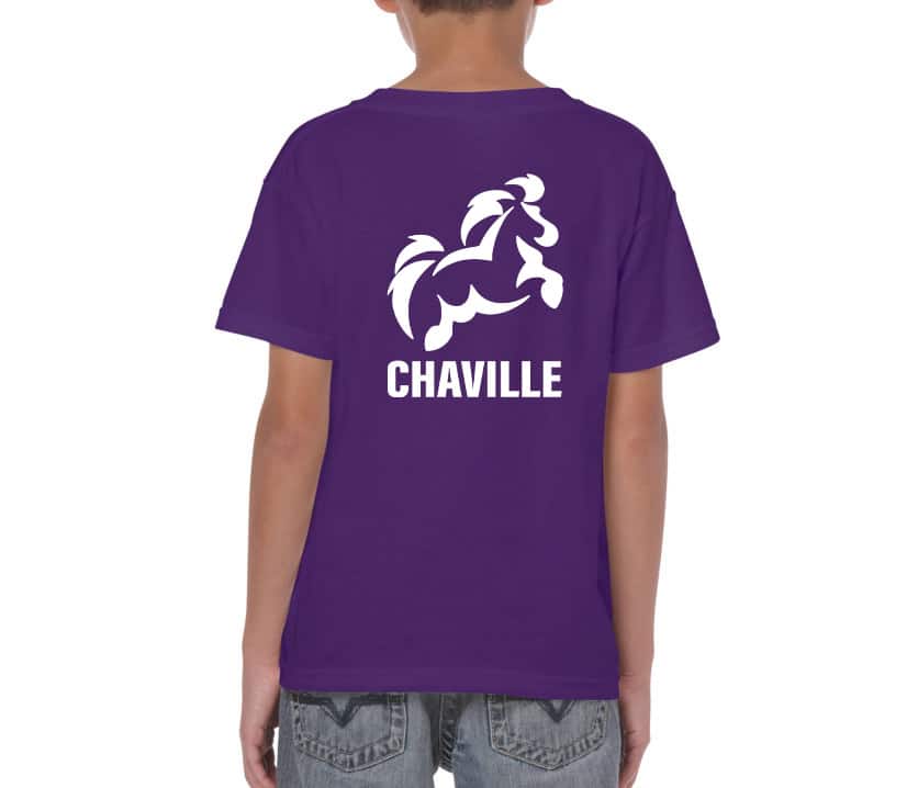 T-SHIRT (enfant) - Poney Club Centre équestre de Chaville - Violet - GN181 – Image 2
