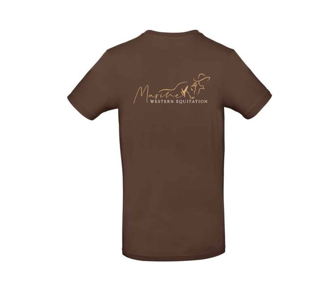 T-SHIRT (homme) - Marine Western Équitation - Marron - BC03T – Image 3