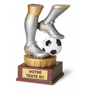 Trophée Jambe Ballon 3D Football - 62/R04A