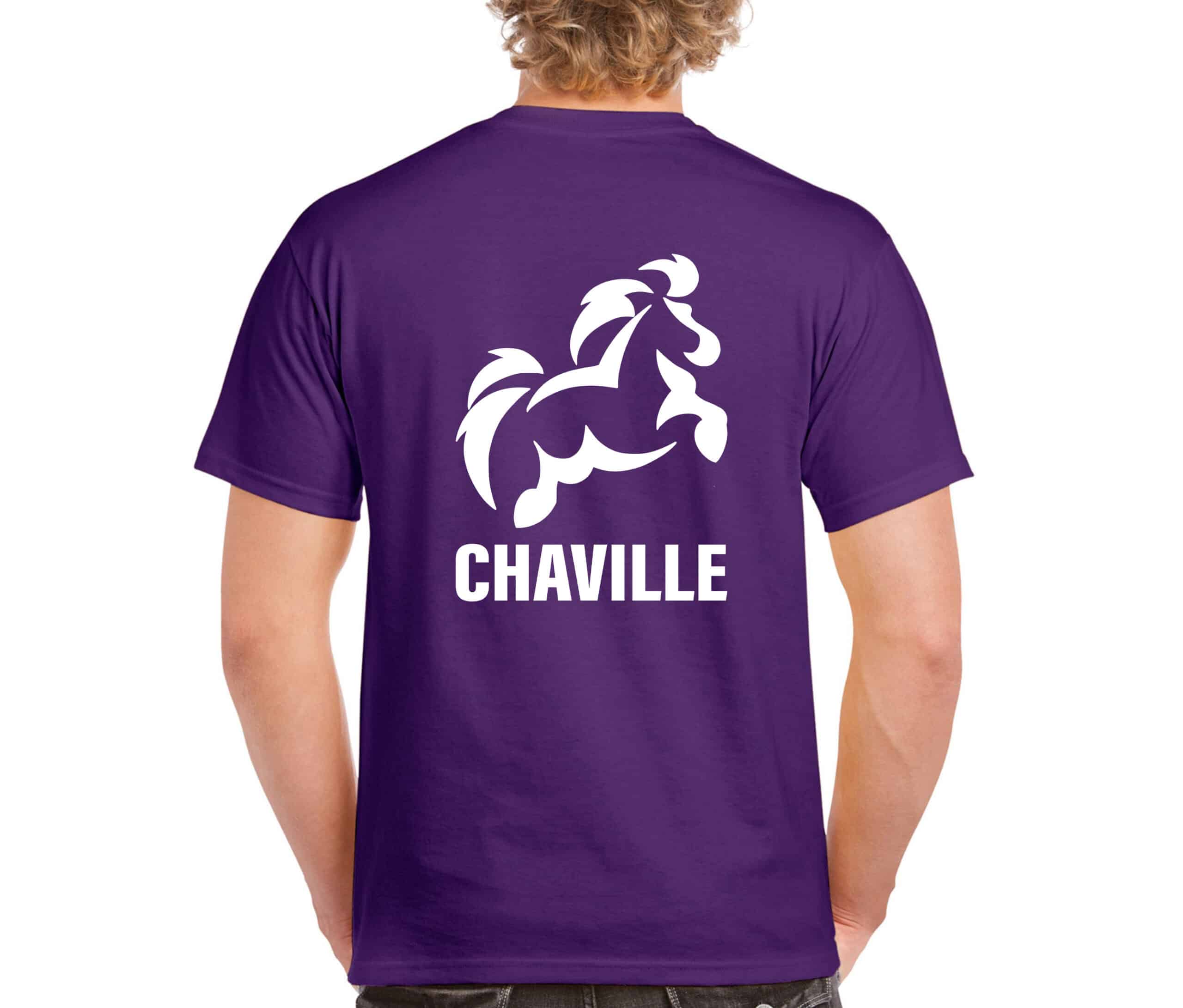 T-SHIRT (unisexe) - Poney Club Centre équestre de Chaville - Violet - GN180 – Image 2
