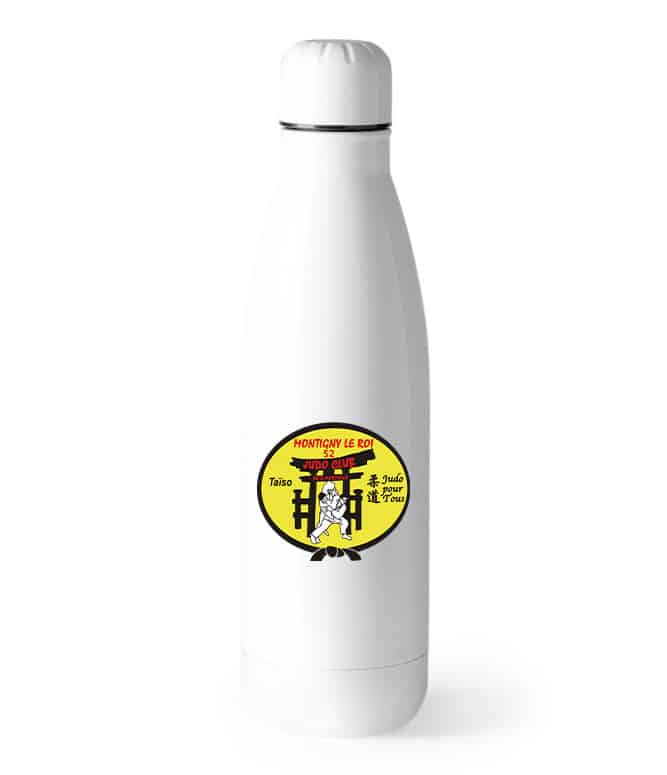 Gourde Blanche 500ml - Judo club arts martiaux Montigny - GRD001