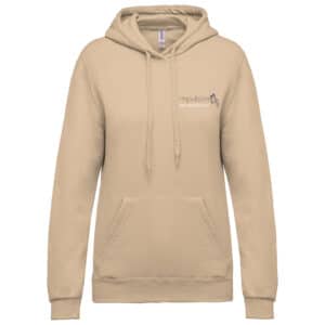 SWEAT A CAPUCHE (femme) – IMPULSION RECONVERSION - Beige - K473