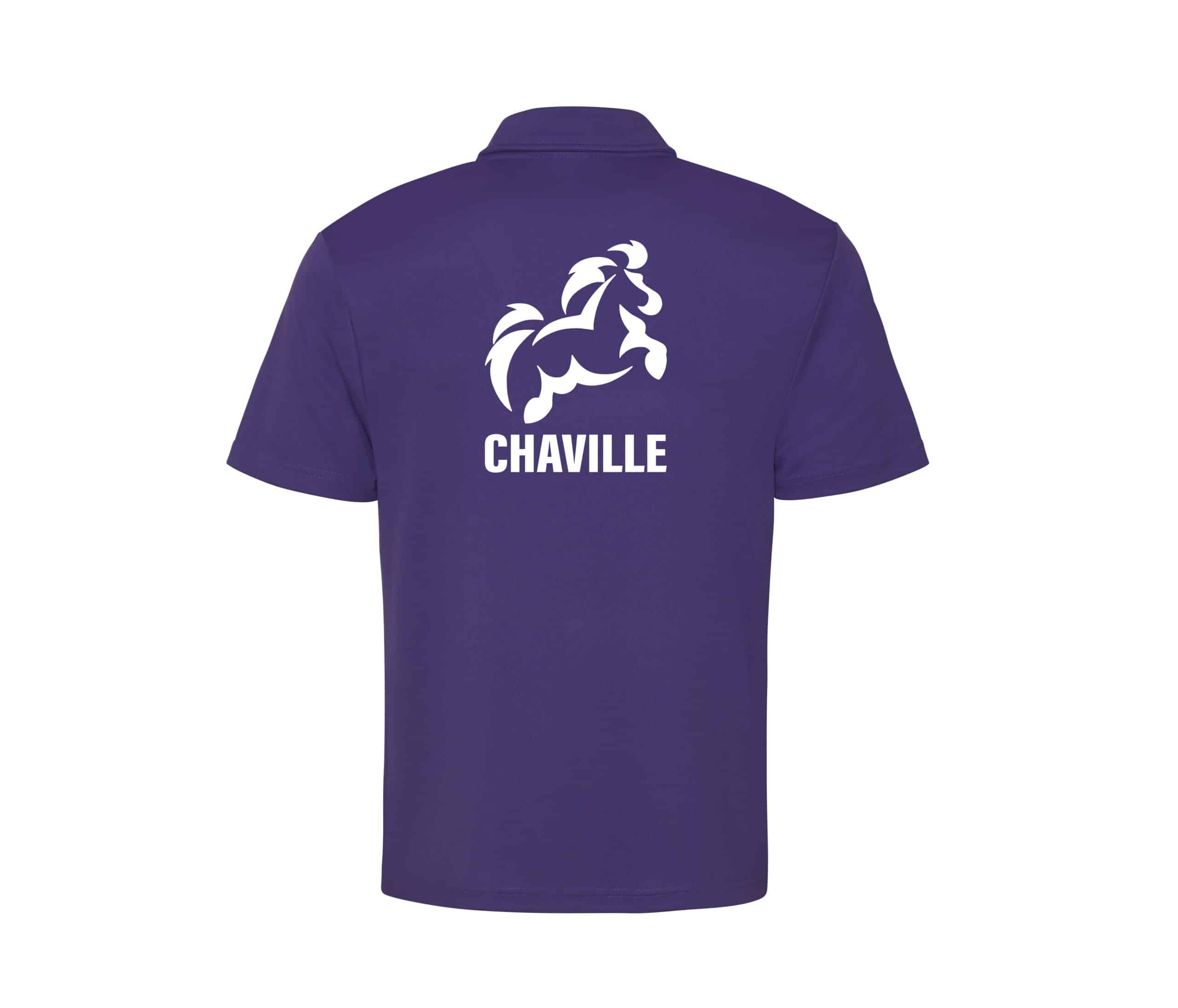 POLO Respirant (homme) - Poney Club Centre équestre de Chaville - Violet - JC040 – Image 2