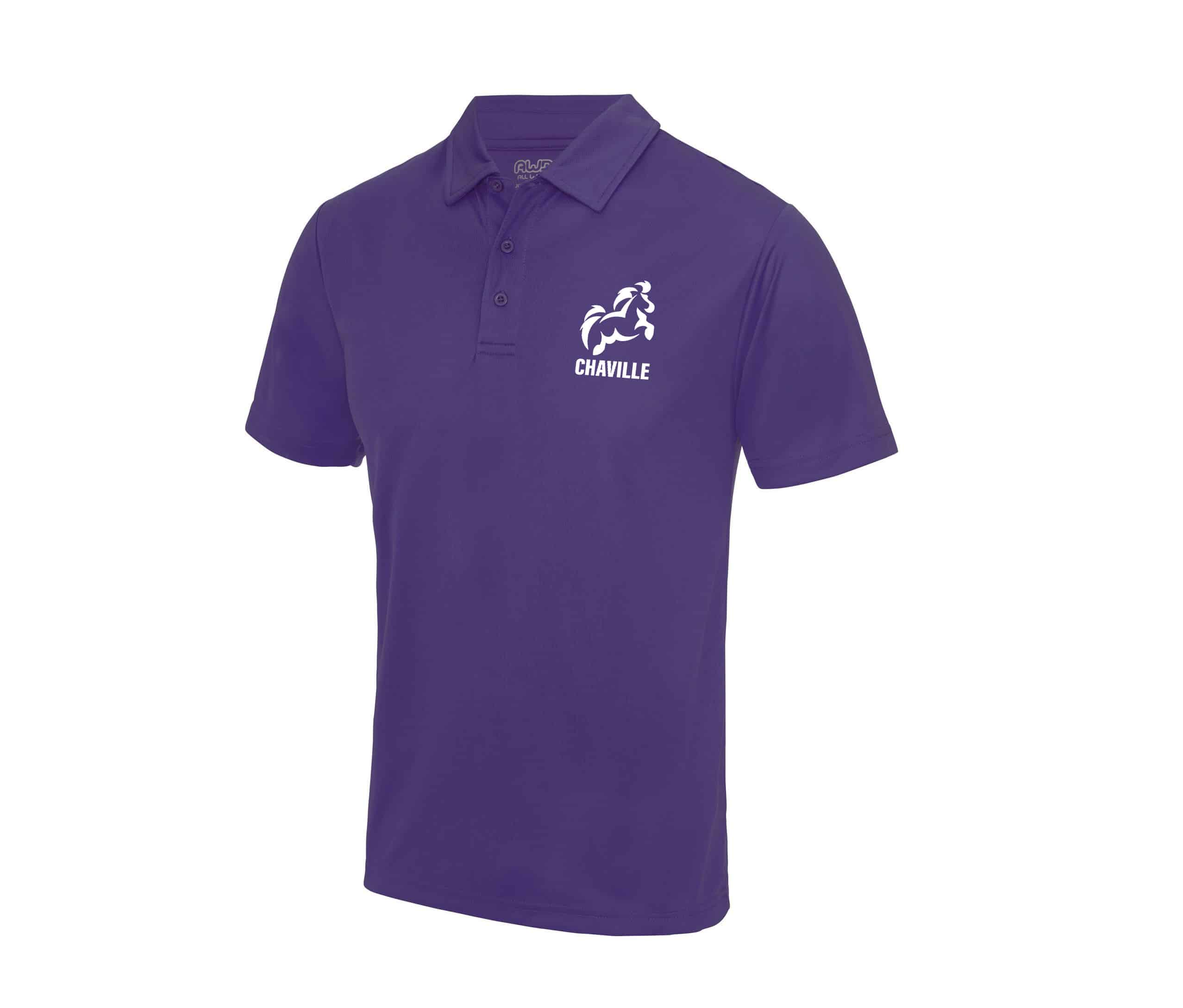 POLO Respirant (homme) - Poney Club Centre équestre de Chaville - Violet - JC040