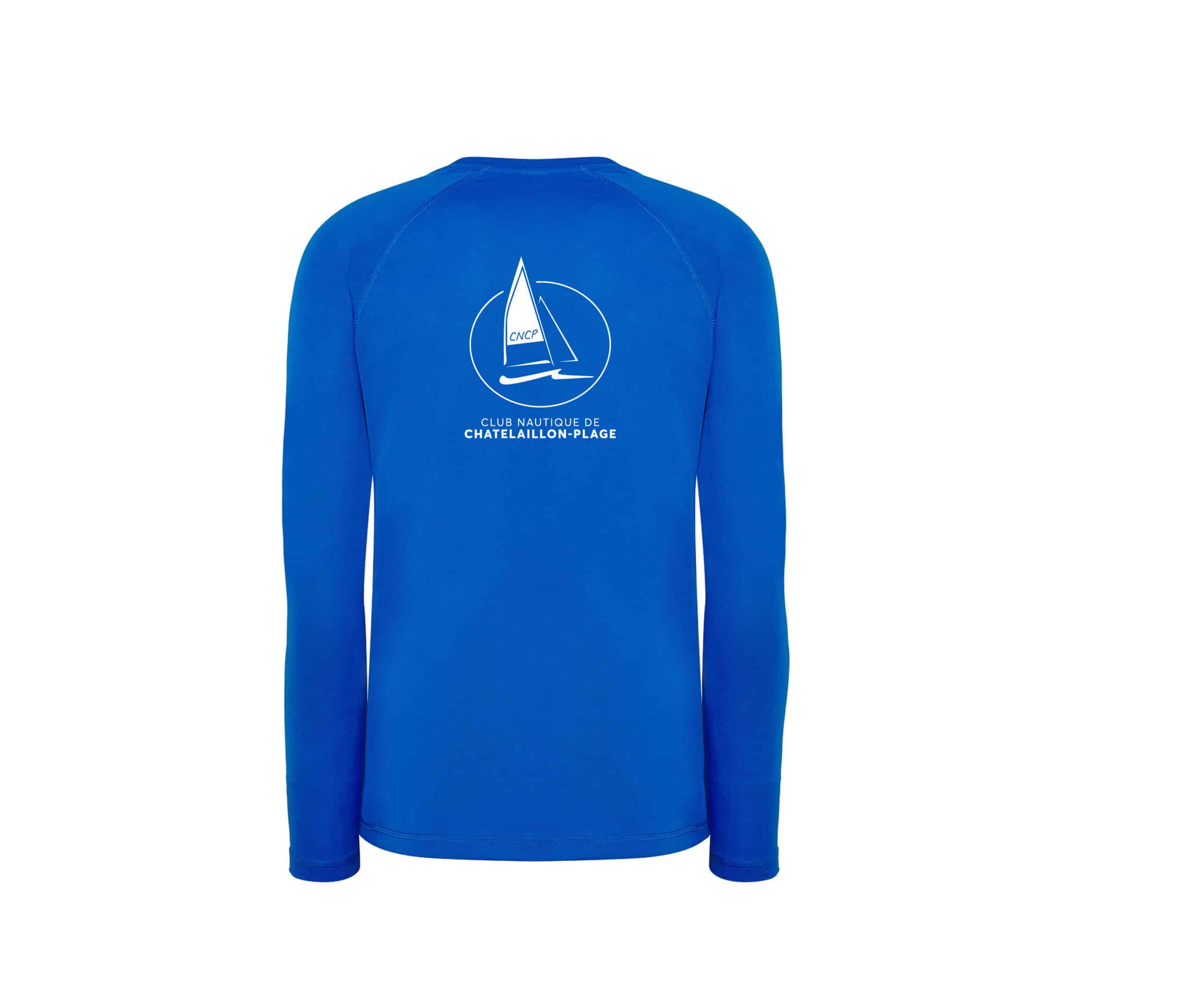 T-Shirt respirant manche longue (homme) - club nautique de chatelaillon plage – Bleu roi - JK910 – Image 2