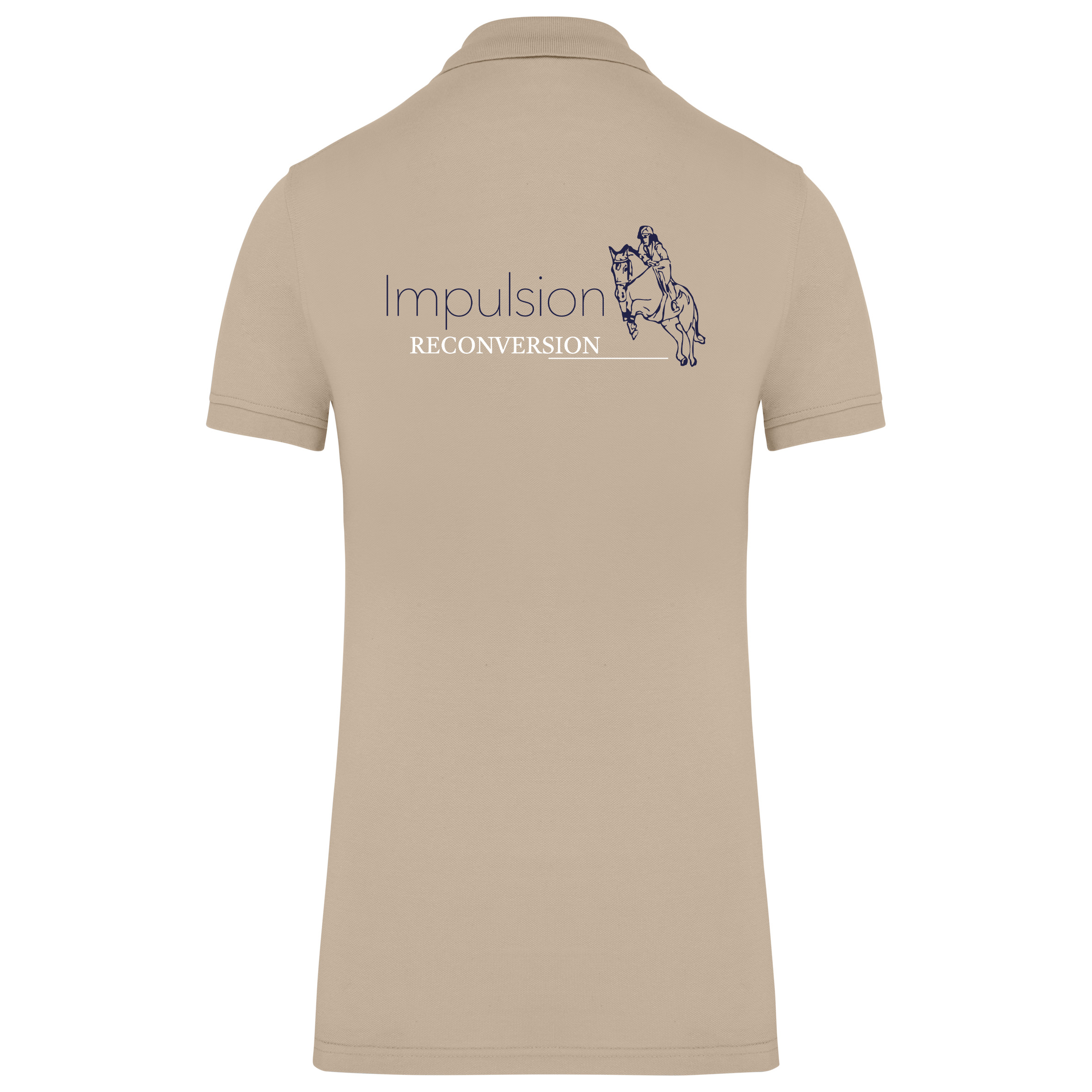 Polo (femme) - IMPULSION RECONVERSION - Beige - K2026 – Image 2