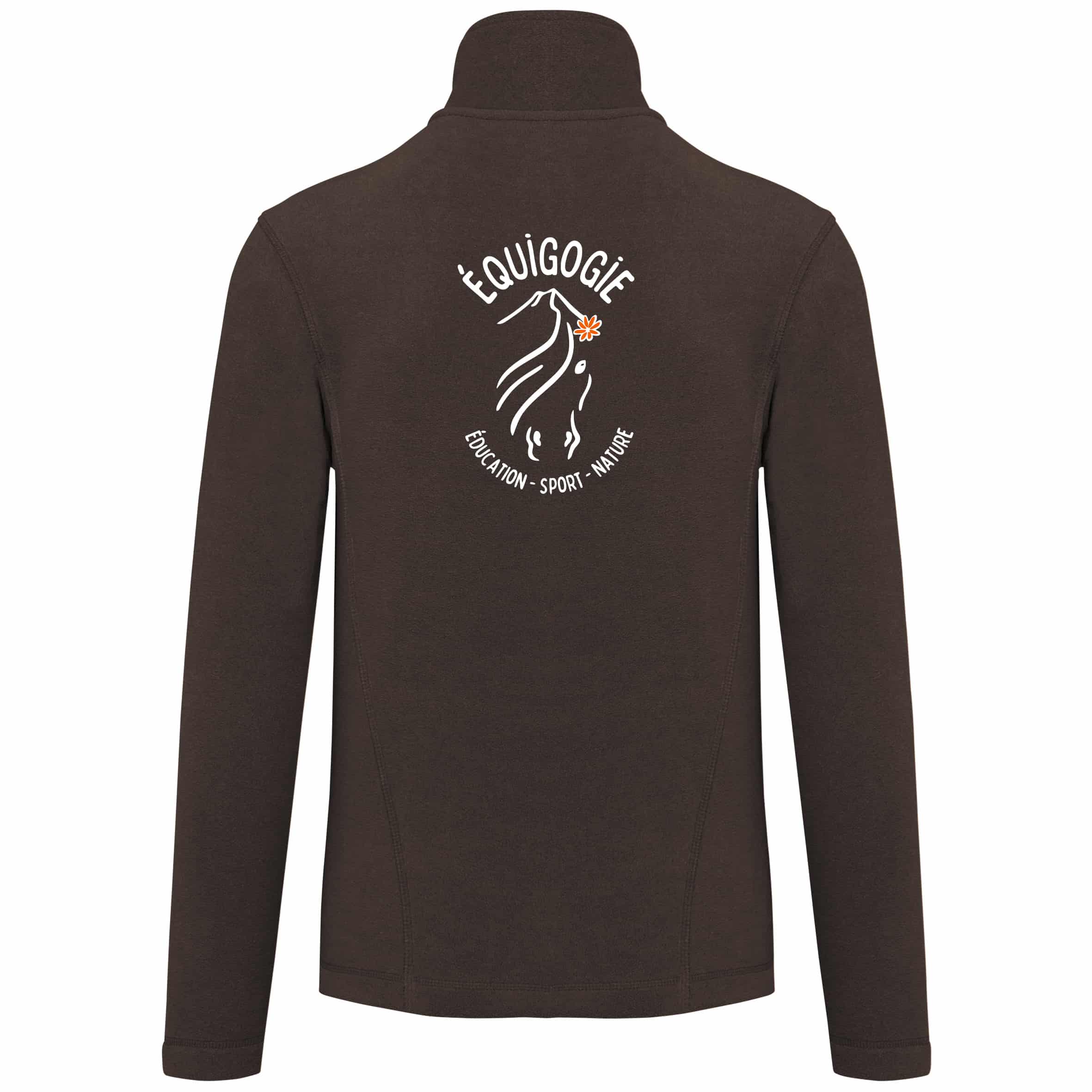 Veste micropolaire zippée (femme) – Equigogie - Les écuries de Pépanie - Chocolat – K907 – Image 2