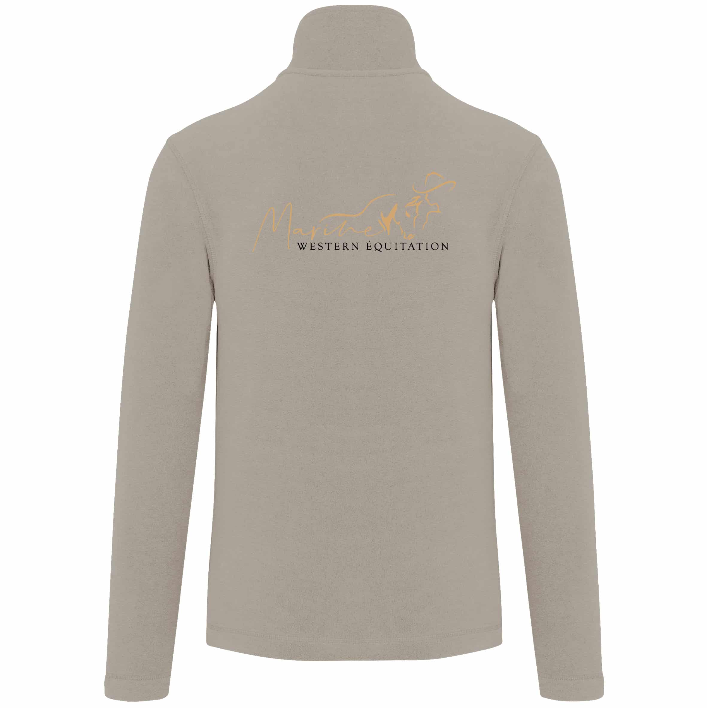 Veste micropolaire zippée (homme) – Marine Western Équitation - Beige – K911 – Image 2