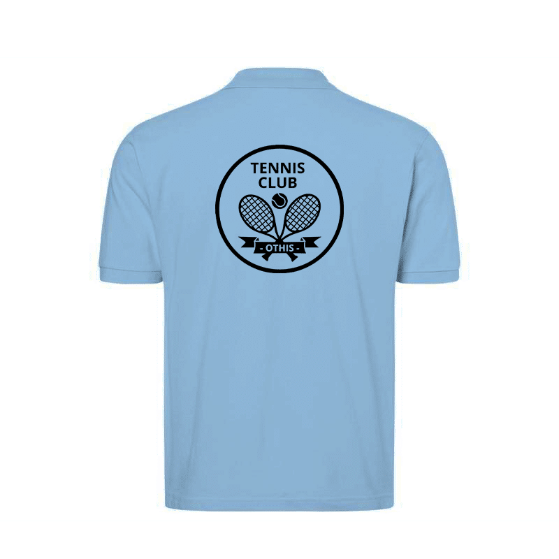 POLO premium (enfant) - TENNIS CLUB OTHIS - Bleu ciel - K249 – Image 3