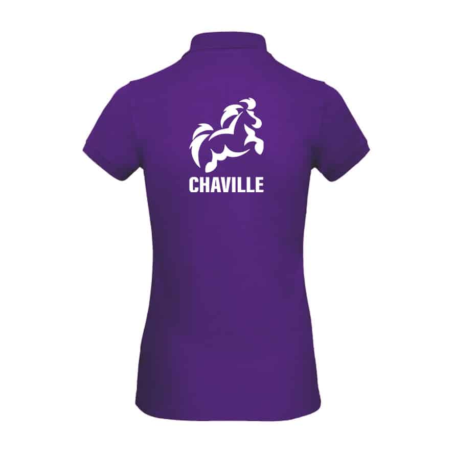 POLO (femme) - Poney Club Centre équestre de Chaville - Violet - BCI1F – Image 3