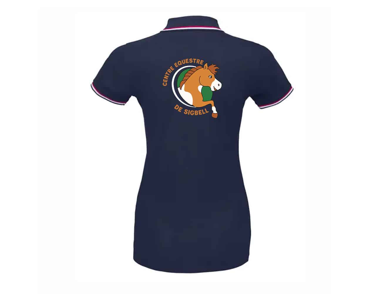POLO (femme) - Centre équestre de Sigbell - Navy - PRESTIGE WOMEN – Image 2