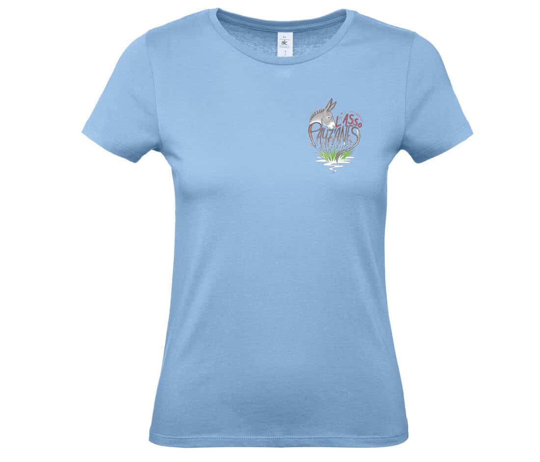 T-SHIRT (femme) - PAYZANES - Bleu ciel - BC04T