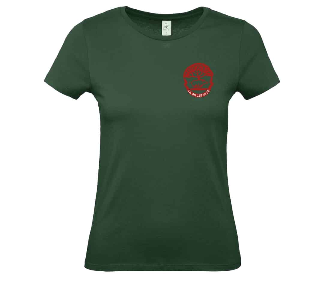 T-SHIRT (femme) - Vautrait de la Billebaude - Vert Foret - BC04T