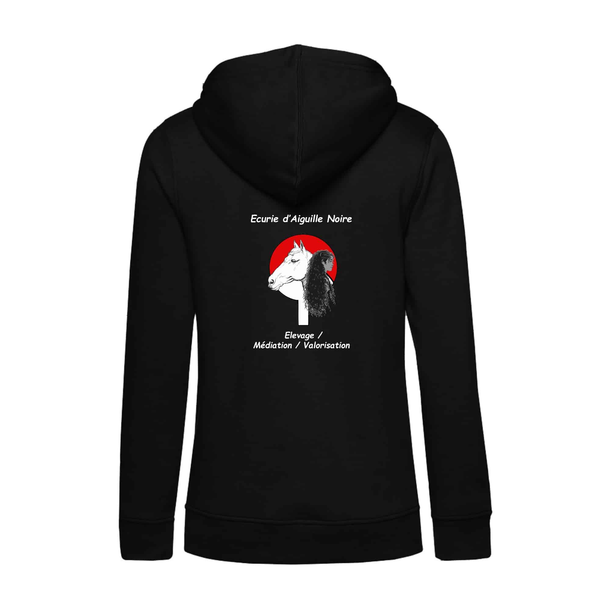 SWEAT A CAPUCHE (femme) – Ecurie d'Aiguille Noire - Noir - BCW34B – Image 3