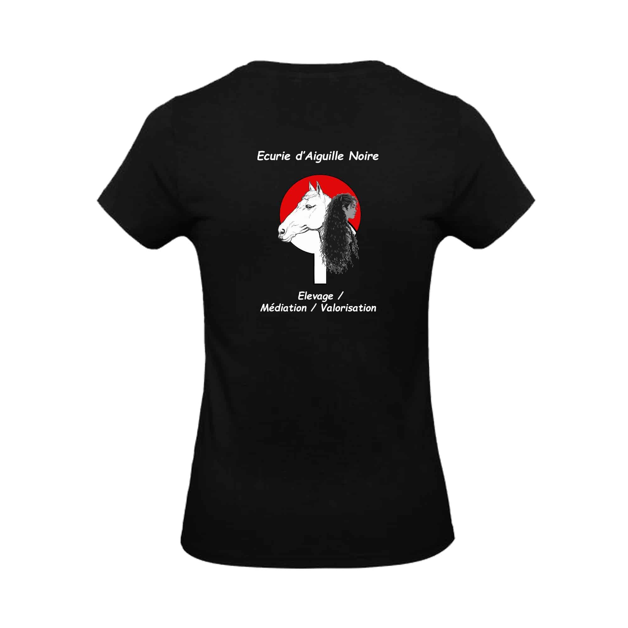 T-SHIRT (femme) - Ecurie d'Aiguille Noire - Noir - BC04T – Image 3