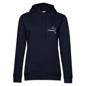 SWEAT A CAPUCHE (femme) – L' AUMARIERE - Navy - BCW34B