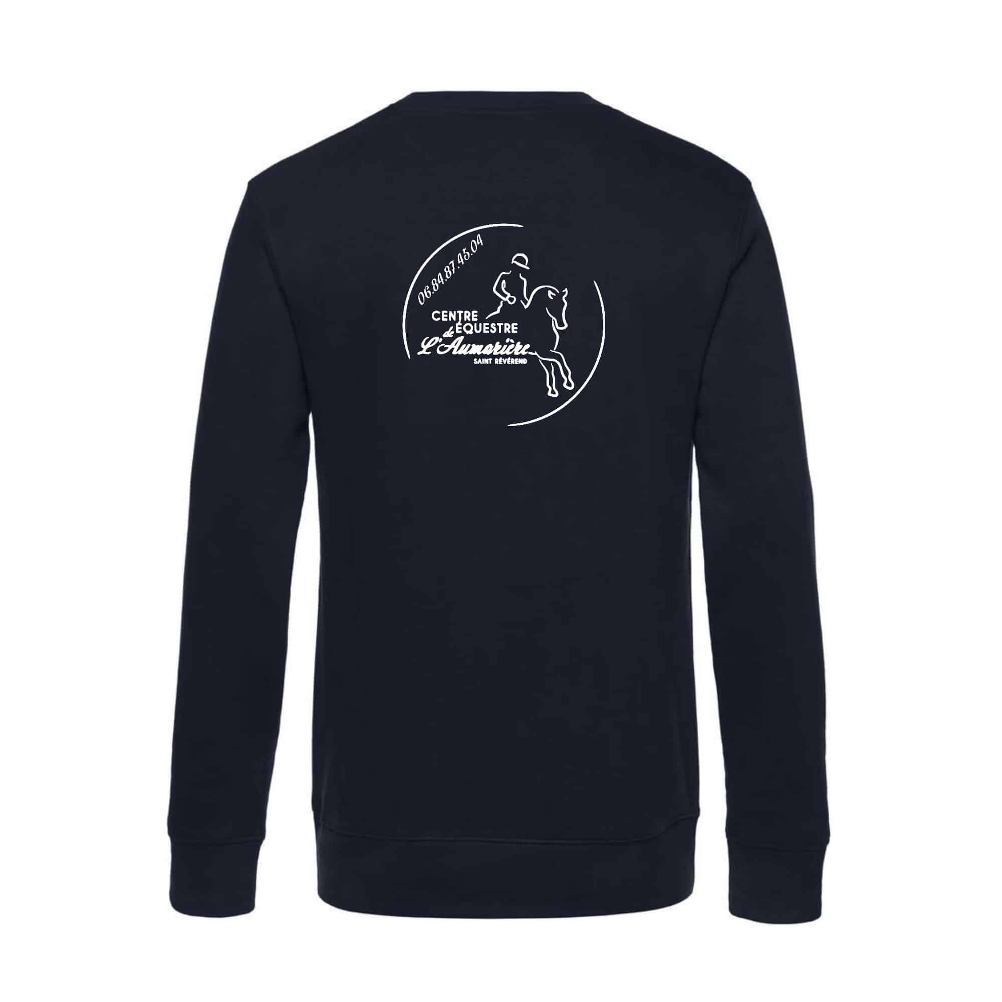 SWEAT COL ROND (femme) - L' AUMARIERE - Navy - BCW01Q – Image 3