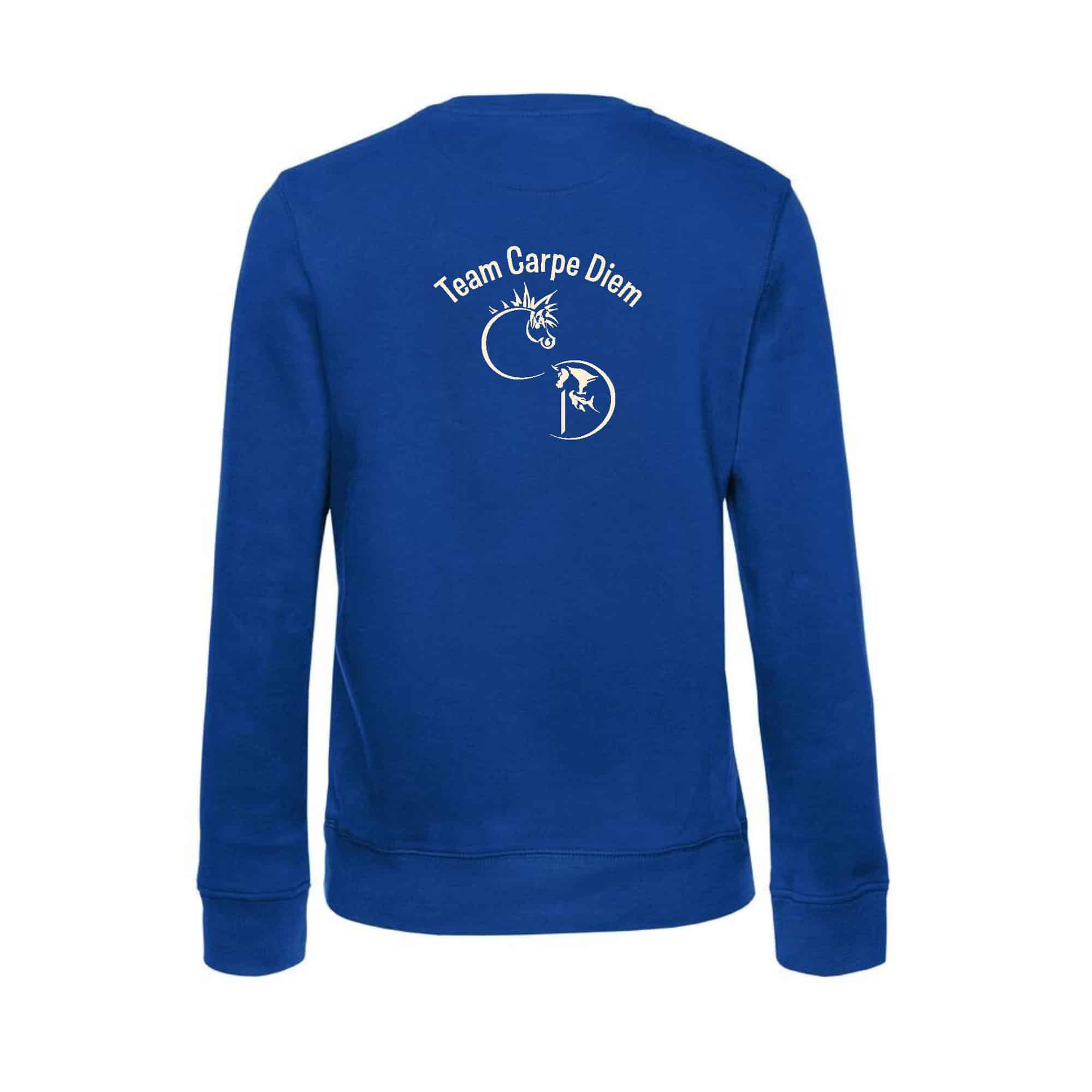 SWEAT COL ROND (femme) - Centre Equestre Carpe Diem - Bleu roi - BCW01Q – Image 3