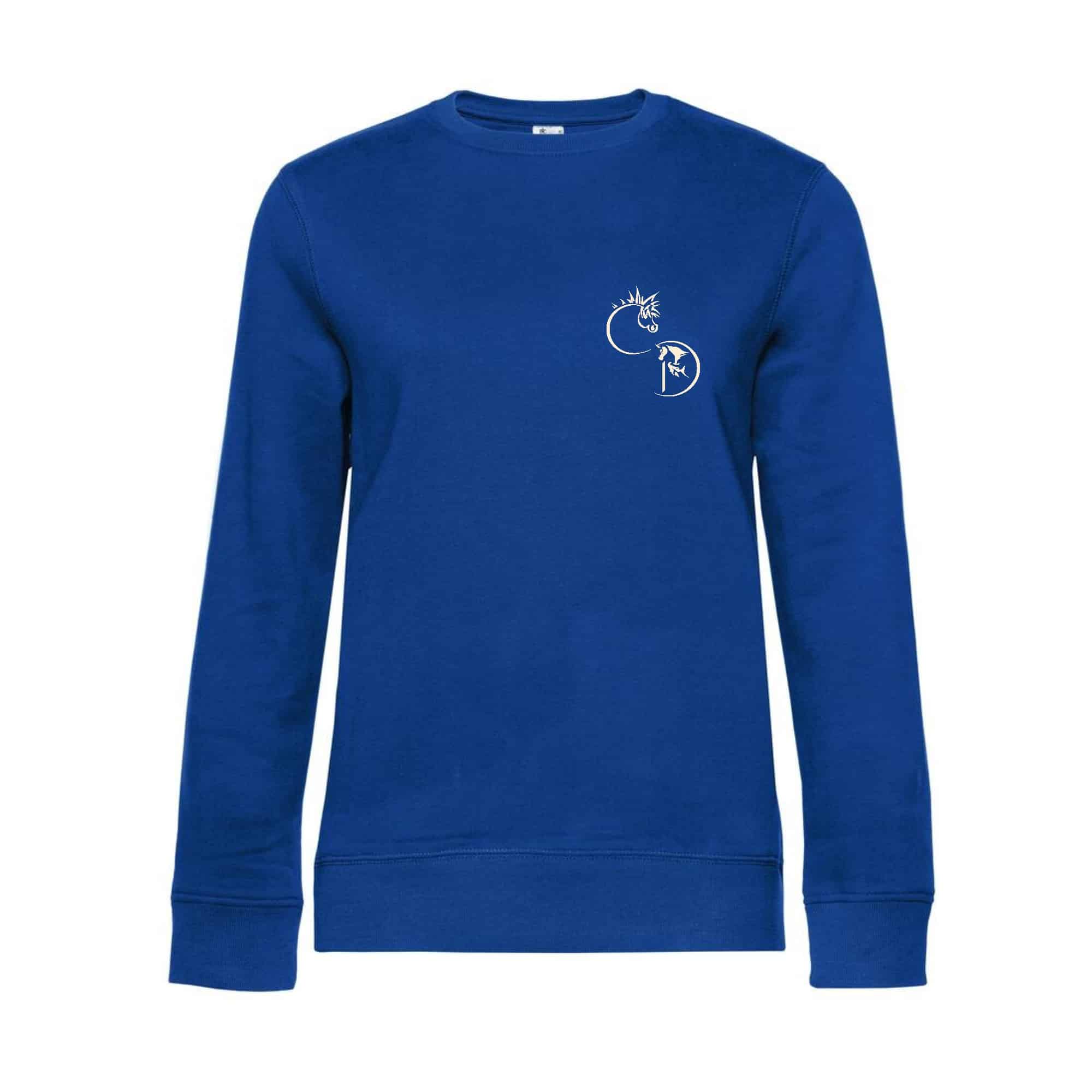 SWEAT COL ROND (femme) - Centre Equestre Carpe Diem - Bleu roi - BCW01Q