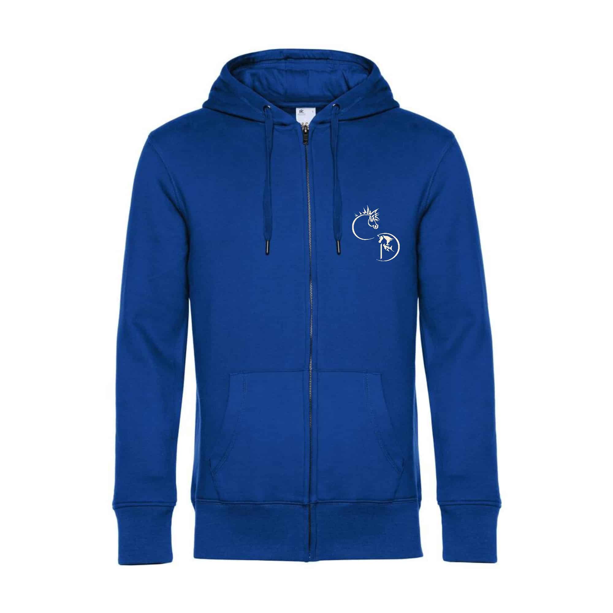 SWEAT ZIPPÉ (Homme) - Centre Equestre Carpe Diem - Bleu roi - BCU03K