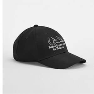 Casquette 6 panneaux - Les Fermes Equestres du Vercors - Noir - BF018