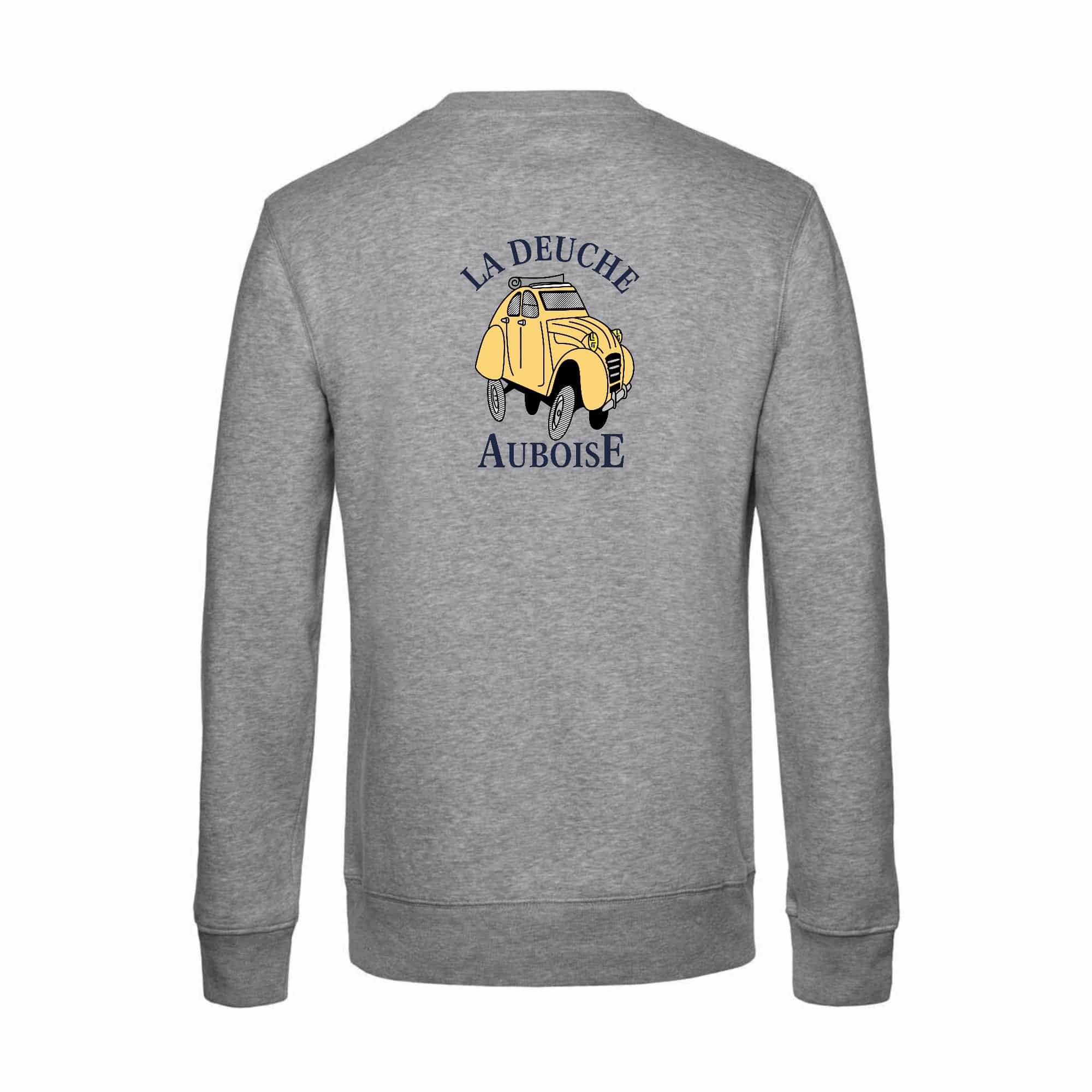 SWEAT COL ROND (femme) - LA DEUCHE AUBOISE - Gris chiné - BCW01Q – Image 3