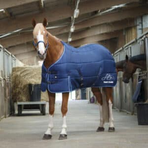 Couverture d'écurie RIDING WORLD - Sport Étude Val de Creuse - Bleu Marine/Bleu Ciel - 400505